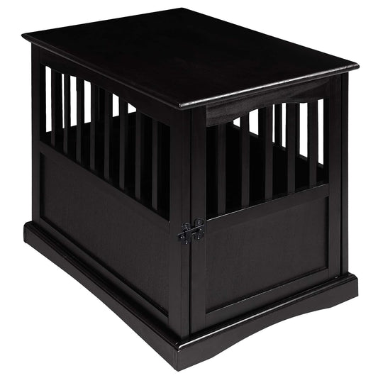 Wooden Pet Crate, End Table, Medium, New Black