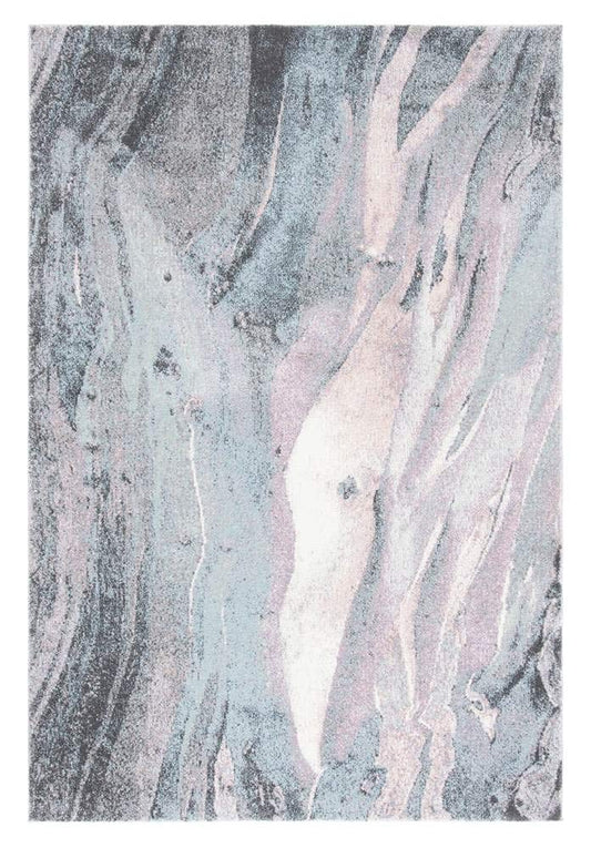 SAFAVIEH Glacier Collection Accent Rug - 2'7" x 5', Pink & Blue, Modern Abstract Design, Non-Shedding & Easy Care, Ideal for High Traffic Areas in Entryway, Living Room, Bedroom (GLA126U)