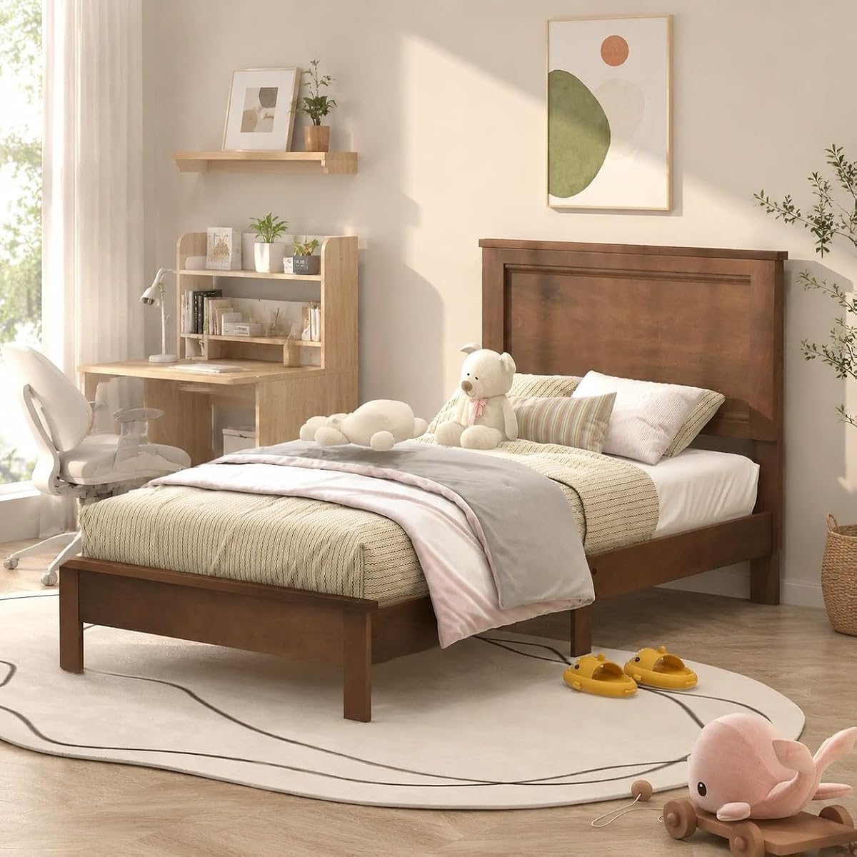 Wood Bed Frames with Headboard