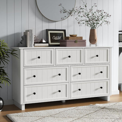 Farmhouse 10 Drawers Dresser for Bedroom, White Dresser Chest of Drawers