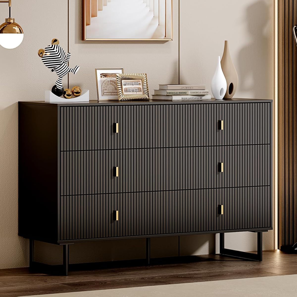 Modern Chest of Drawers with 6 Drawers, Deep Drawers, Clothes Organizer