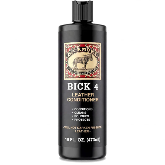 Bick 4 Leather Conditioner and Leather Cleaner 16 oz - Will Not Darken Leather - Safe For All Leather Apparel, Furniture, Jackets, Shoes, Auto Interiors, Bags & All Other Leather Accessories