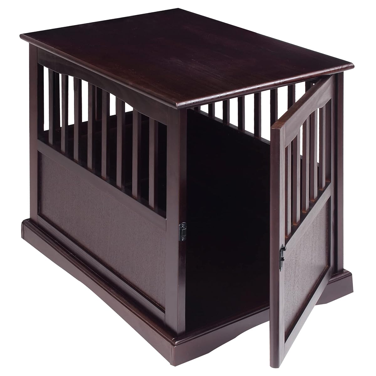 Wooden Medium Pet Crate, End Table, Espresso