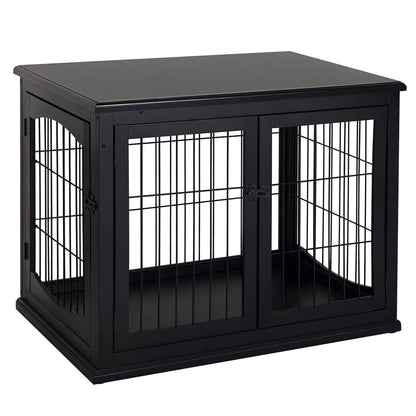Dog Crate Furniture, Small Dog Cage End Table with Two Opening Sides