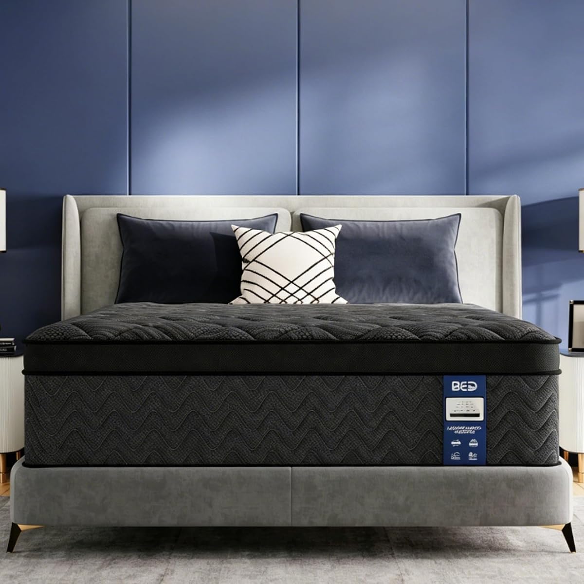 Upgraded Luxury 12 Inch Hybrid Twin Size Mattress in a Box, Medium Firm