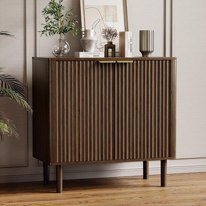 Sideboard Buffet Cabinet with Storage 31.5" Walnut