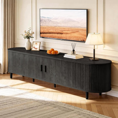 70" Mid Century Modern TV Stand with Power Outlet
