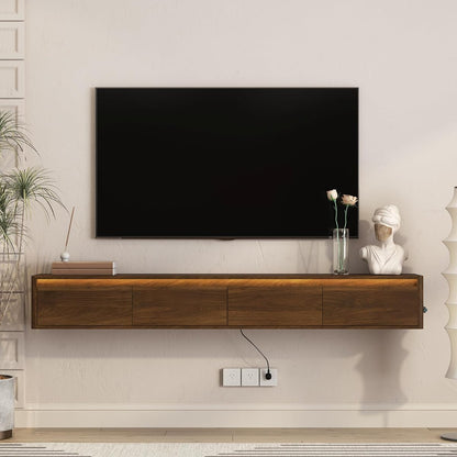 Floating TV Stand Wall Mounted with Led Lights