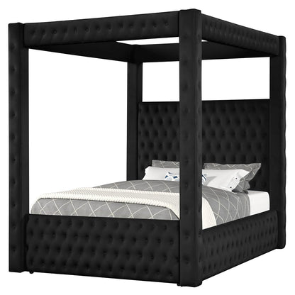 Velvet Four Poster Bed Frame