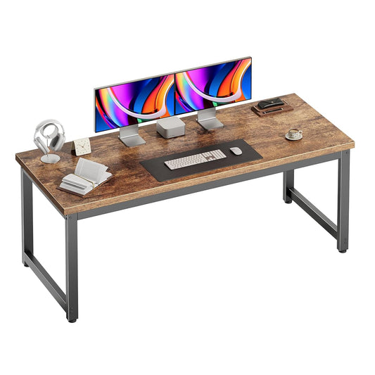 54 x 19.7 Inch Computer Desk, 0.95'' Thicker, Heavy Duty, Rustic Brown