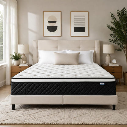 Queen Mattress, 12 Inch Queen Size Mattress in a Box, Pocketed Coils