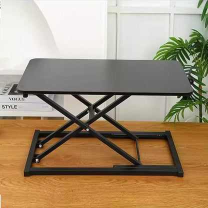 Standing Desk Converter Height Adjustable,Keyboard Riser for Stand up Desk Riser, Easy Lift Height Converter Computer Workstations Home Office Study Room Portable Small Table Black Size 23.6 Inch D
