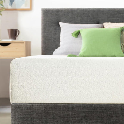 10 inch Queen Mattress Bed-In-A-Box, Green Tea Memory Foam, White