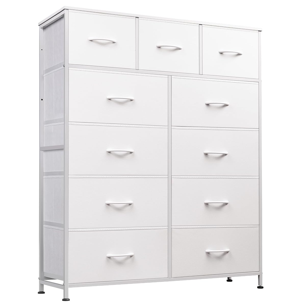 Tall Dresser for Bedroom, 11 Drawer Chest of Drawers, White