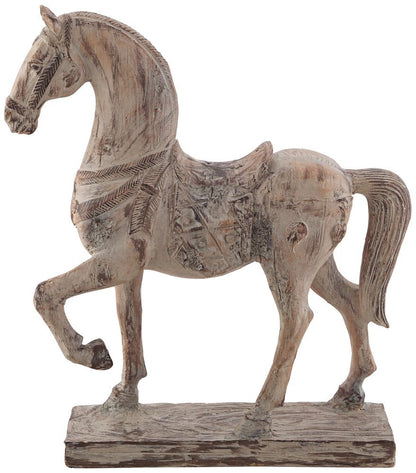 Rustic Horse 15 1/4" High Stone Finish Cast Resin Statue