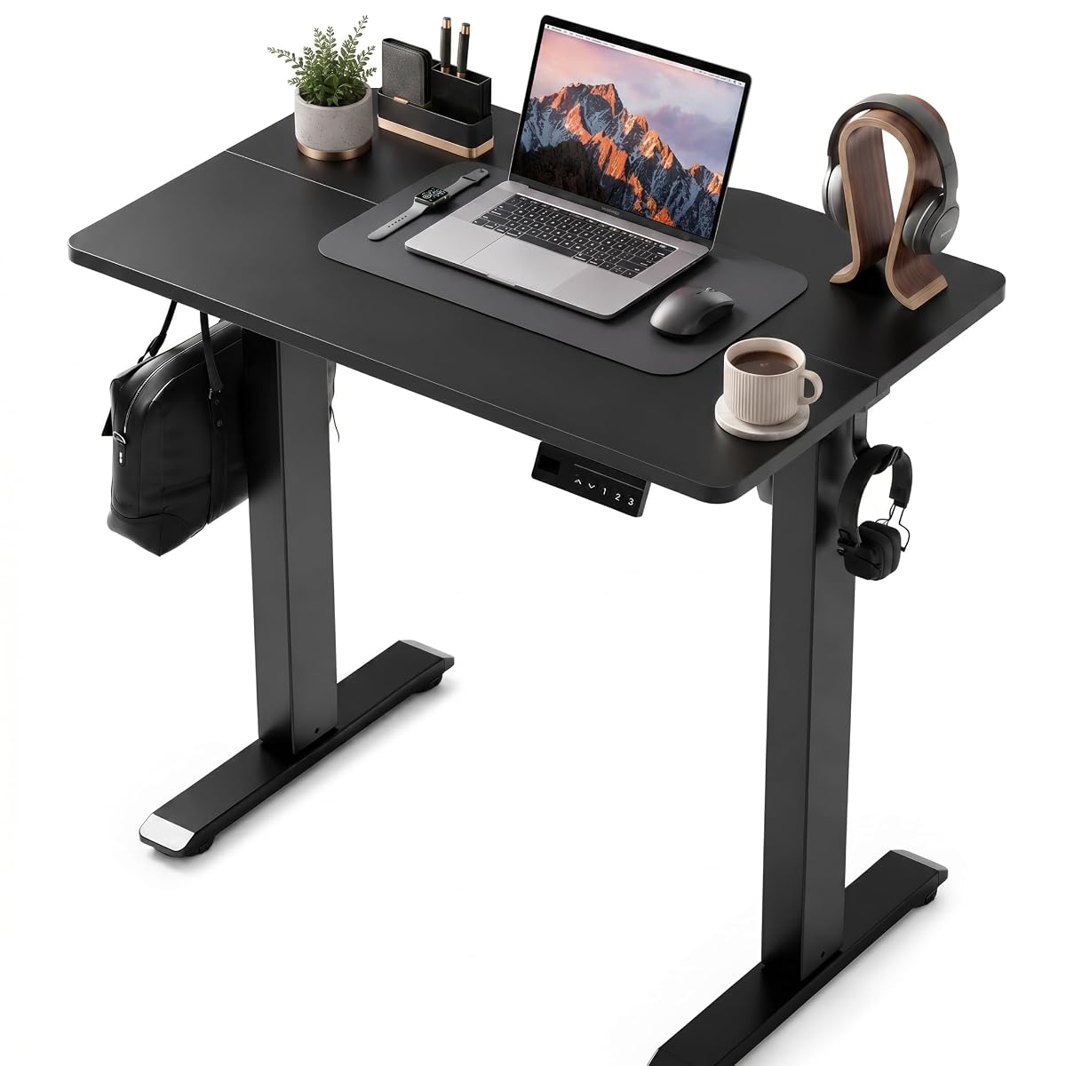 Electric Standing Desk, 32x19 Inch, Black