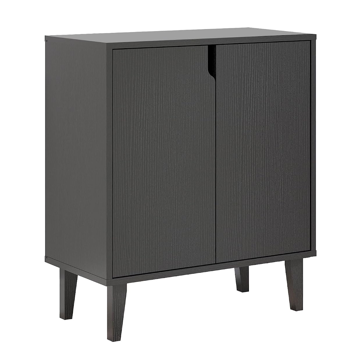 2 Door Kitchen Buffet Storage Cabinet Accent Console Table for Kitchen Dining Living Room Hallway Office (Black)