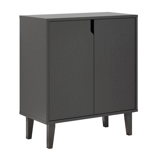 2 Door Kitchen Buffet Storage Cabinet Accent Console Table for Kitchen Dining Living Room Hallway Office (Black)