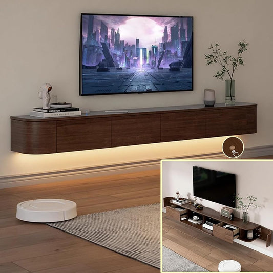 Floating TV Stand Large Floating TV Shelves Wall Mounted Multi Storage