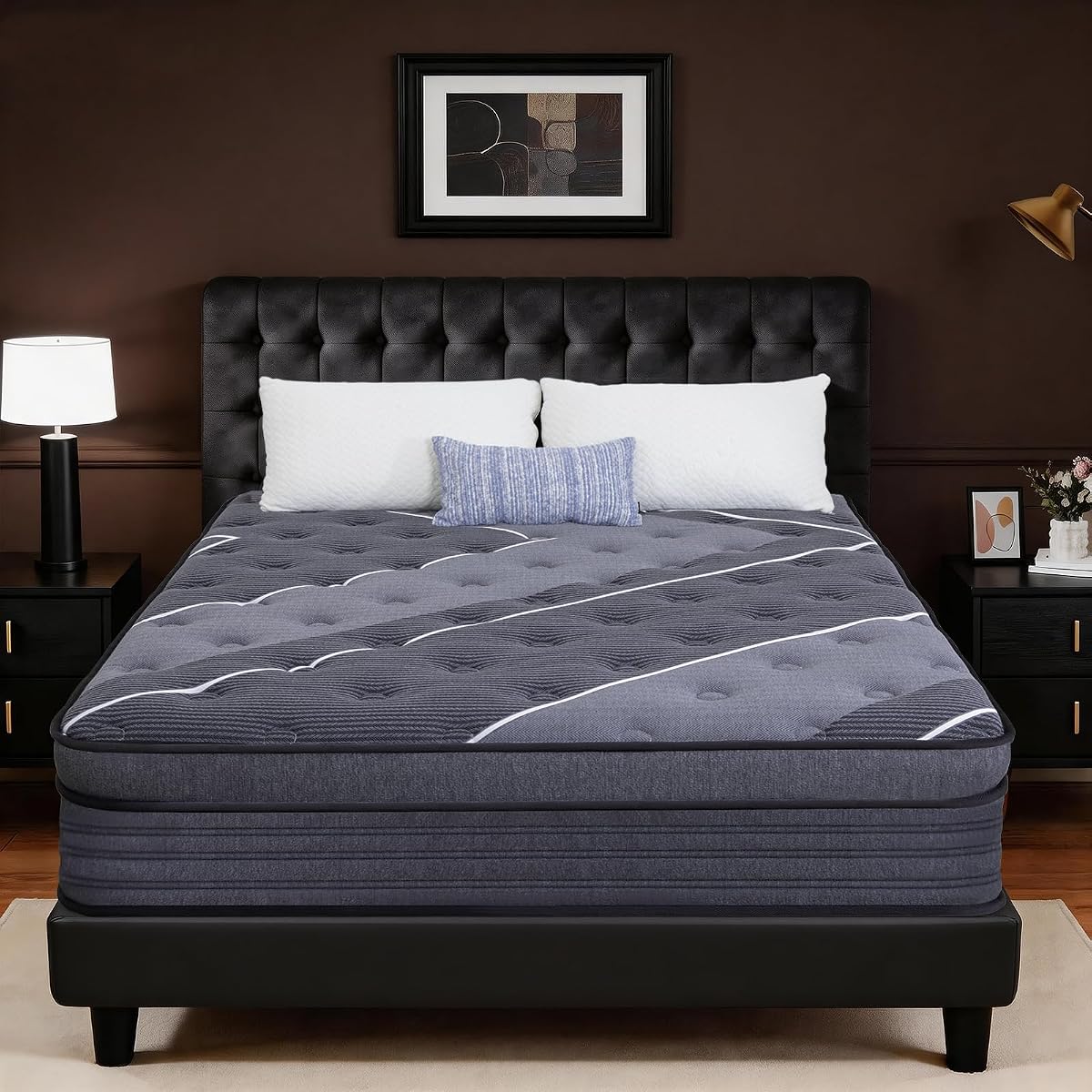 Full Size Mattress 12 Inch, Hotel-Level Luxury Hybrid Full Mattress in a Box