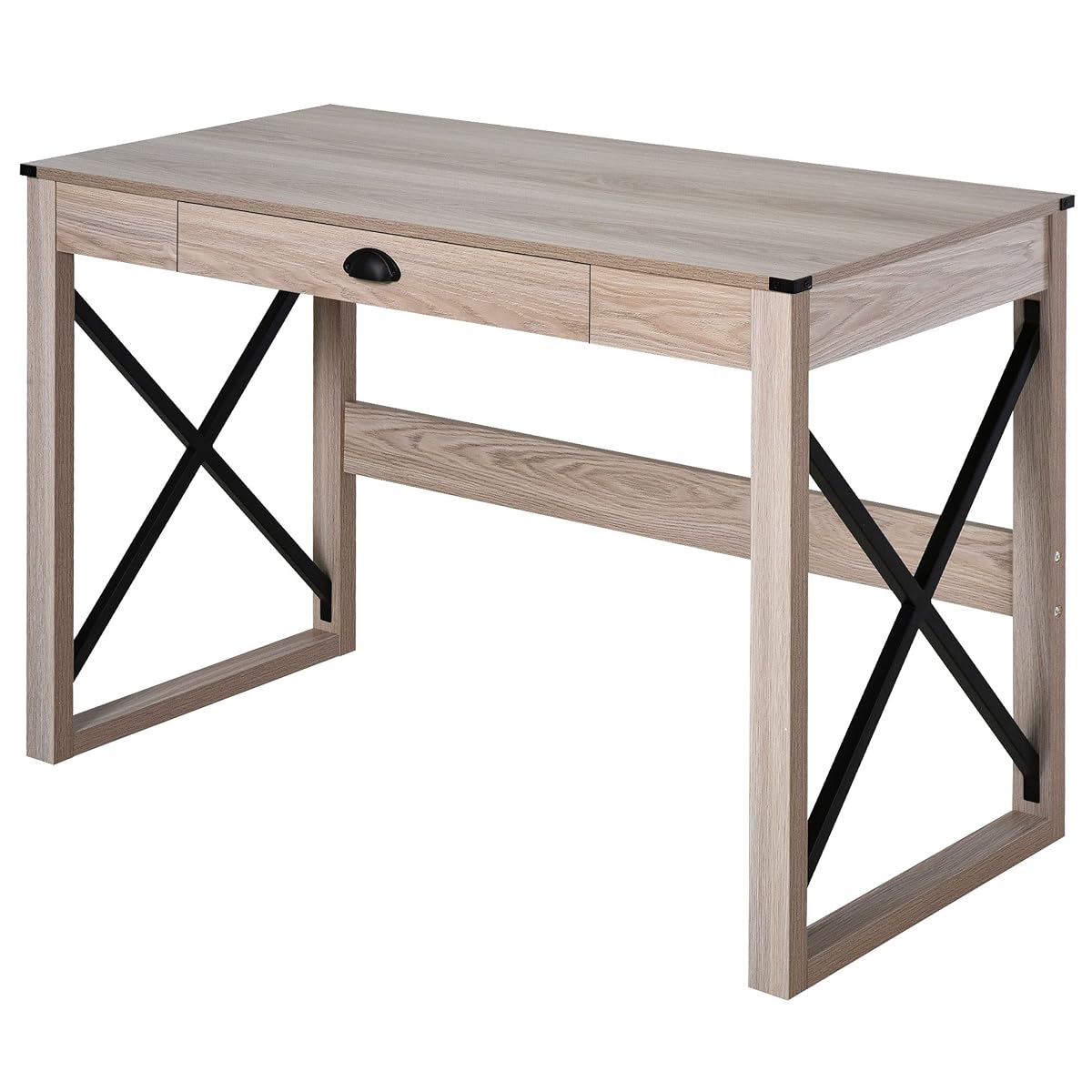 44 inch Home Office Computer Desk Table, Farmhouse, X-Frame