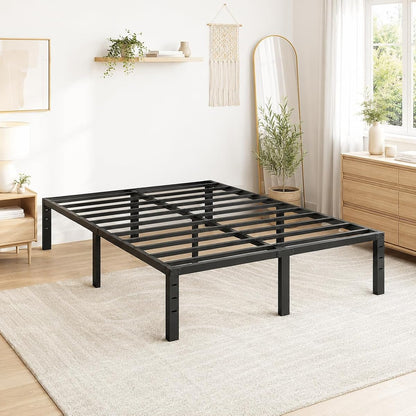 14 Inch Full Bed Frame, Heavy Duty Metal Platform, No Box Spring Needed