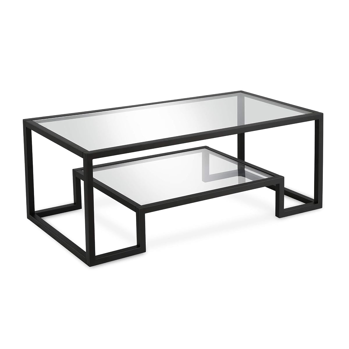45" Wide Rectangular Coffee Table in Blackened Bronze, Modern coffee tables for living room, studio apartment essentials