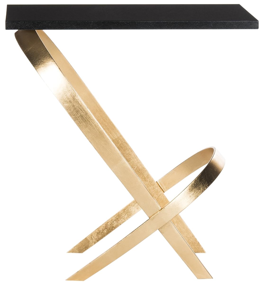 Black and Gold Leaf Side Table