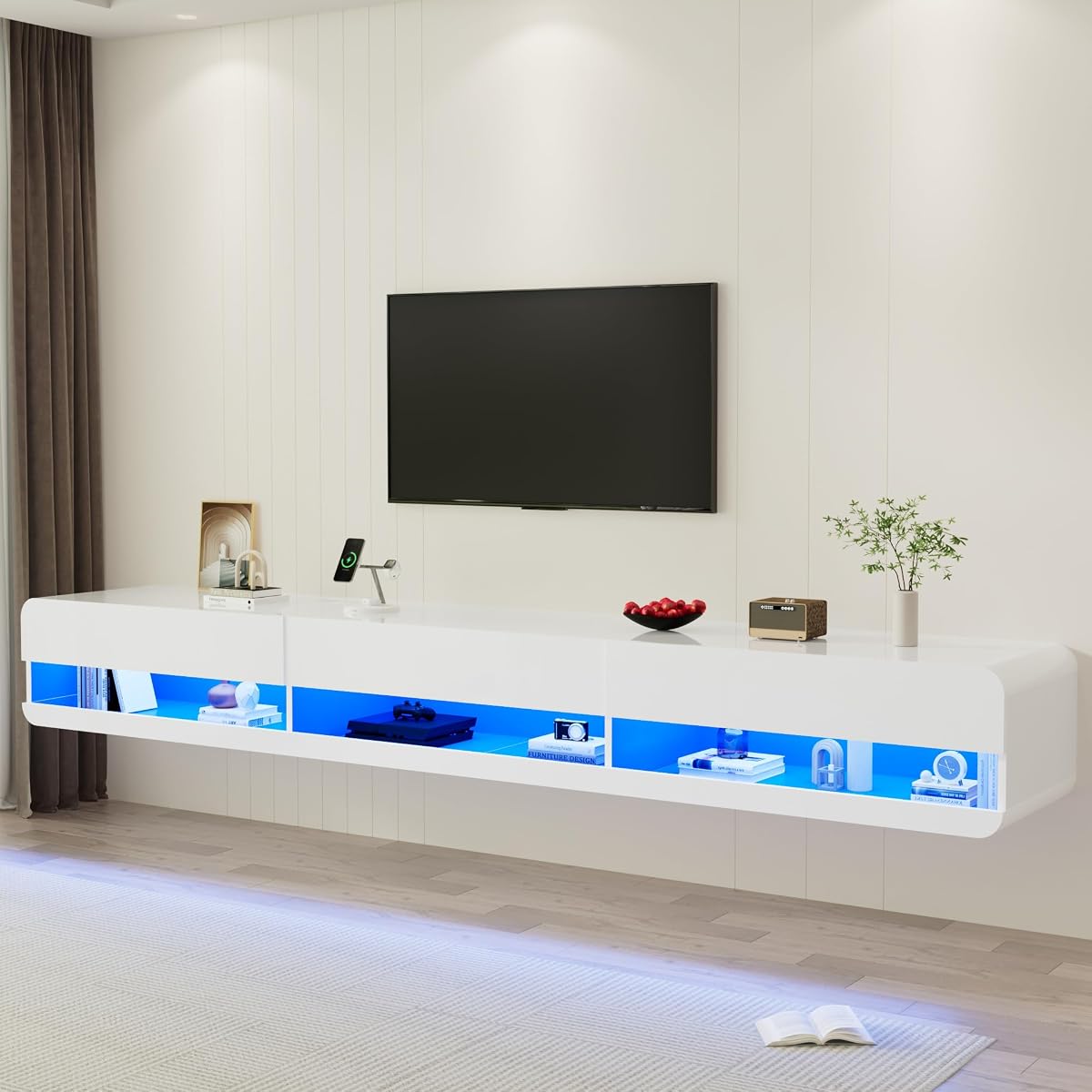 Floating LED TV Stand for TVs Up to 100 inch
