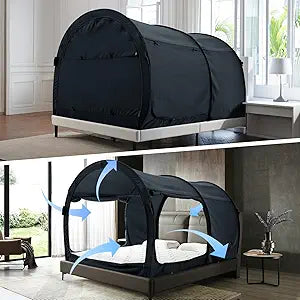 ® Canopy Bed Dream Privacy Space Full Sleeping Tents Indoor Pop Up Portable, view 2