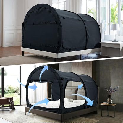 ® Canopy Bed Dream Privacy Space Full Sleeping Tents Indoor Pop Up Portable