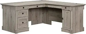 Palladia L Shaped Desk with Drawers, Office Desk with File Cabinet Storage, view 2