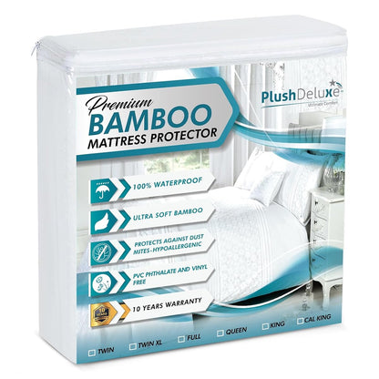 Bamboo Waterproof Mattress Protector, King Size, Ultra Soft