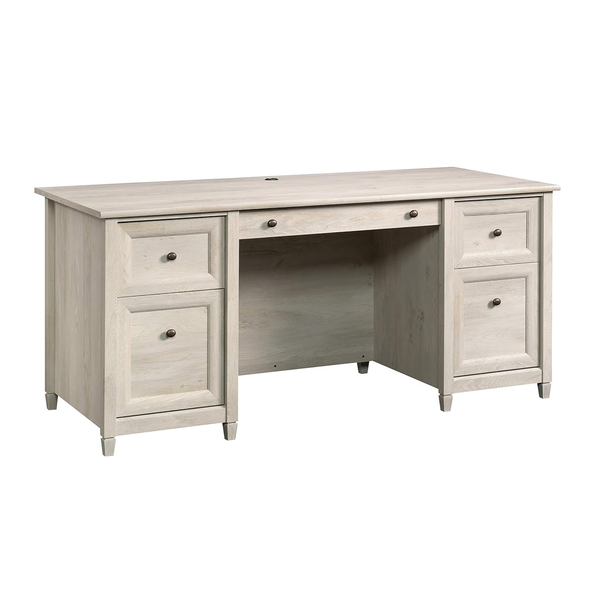 Edge Water Executive Desk, Chalked Chestnut, 65" Home Office Desk with Storage