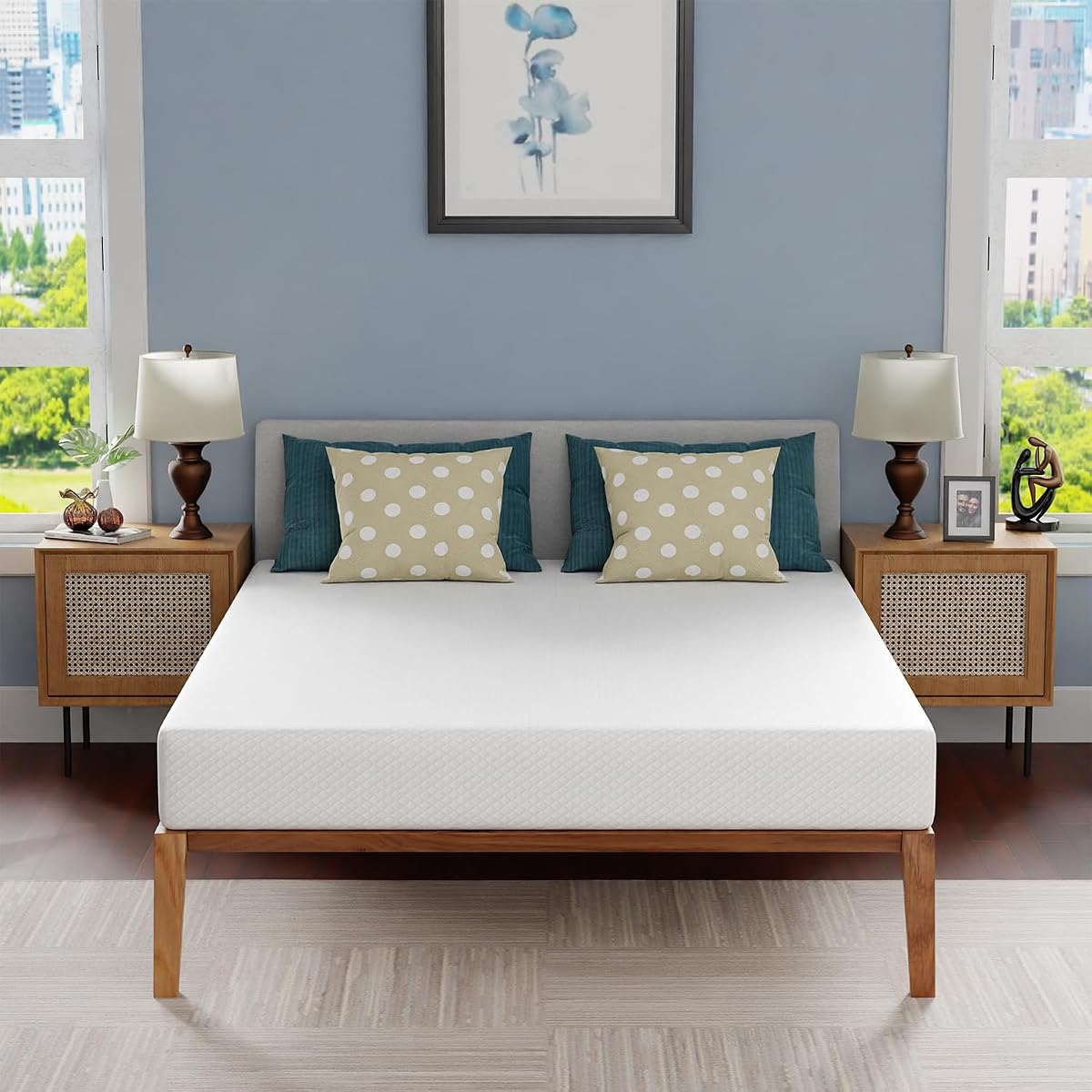 | 8 Inch Queen Mattress | Medium Firm | Gel Memory Foam | White