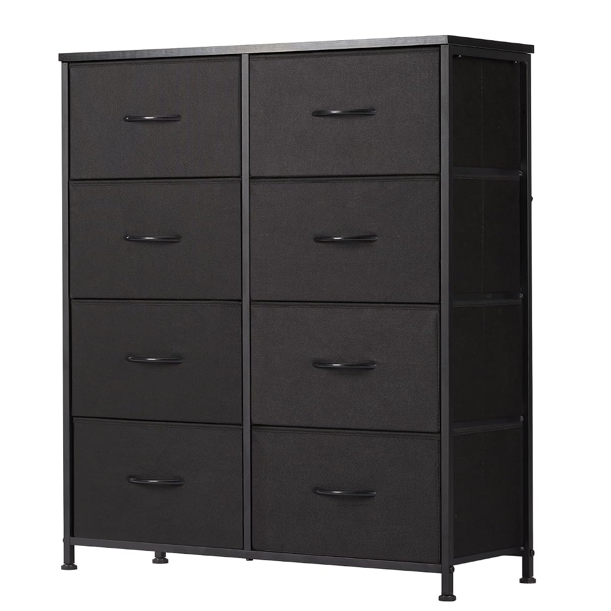 8 Drawer Black Dresser for Bedroom Tall, Organizer Storage