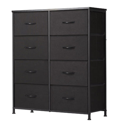 8 Drawer Black Dresser for Bedroom Tall, Organizer Storage
