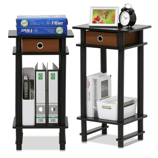 Turn-N-Tube End Table, 2-Pack, Espresso