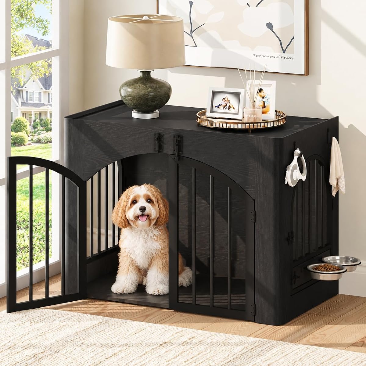 31.5" Dog Crate Furniture for Small/Medium Dogs