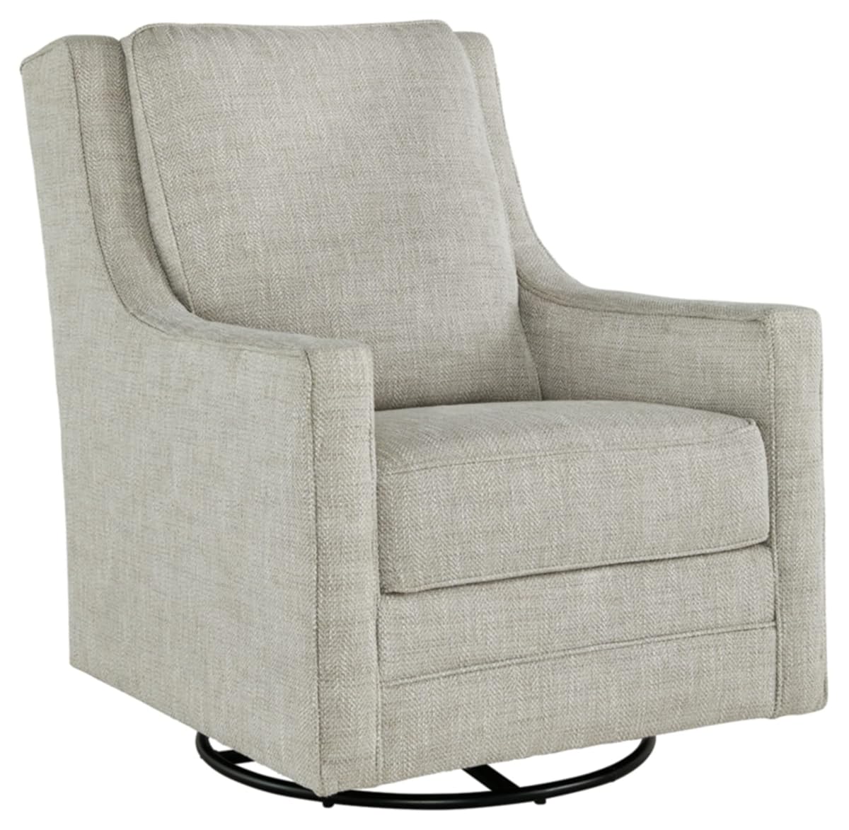 Signature Design by Ashley Kambria Casual Upholstered Swivel Glider Accent Chair, Gray