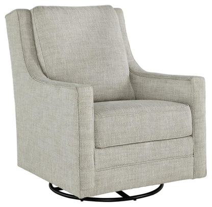 Signature Design by Ashley Kambria Casual Upholstered Swivel Glider Accent Chair, Gray