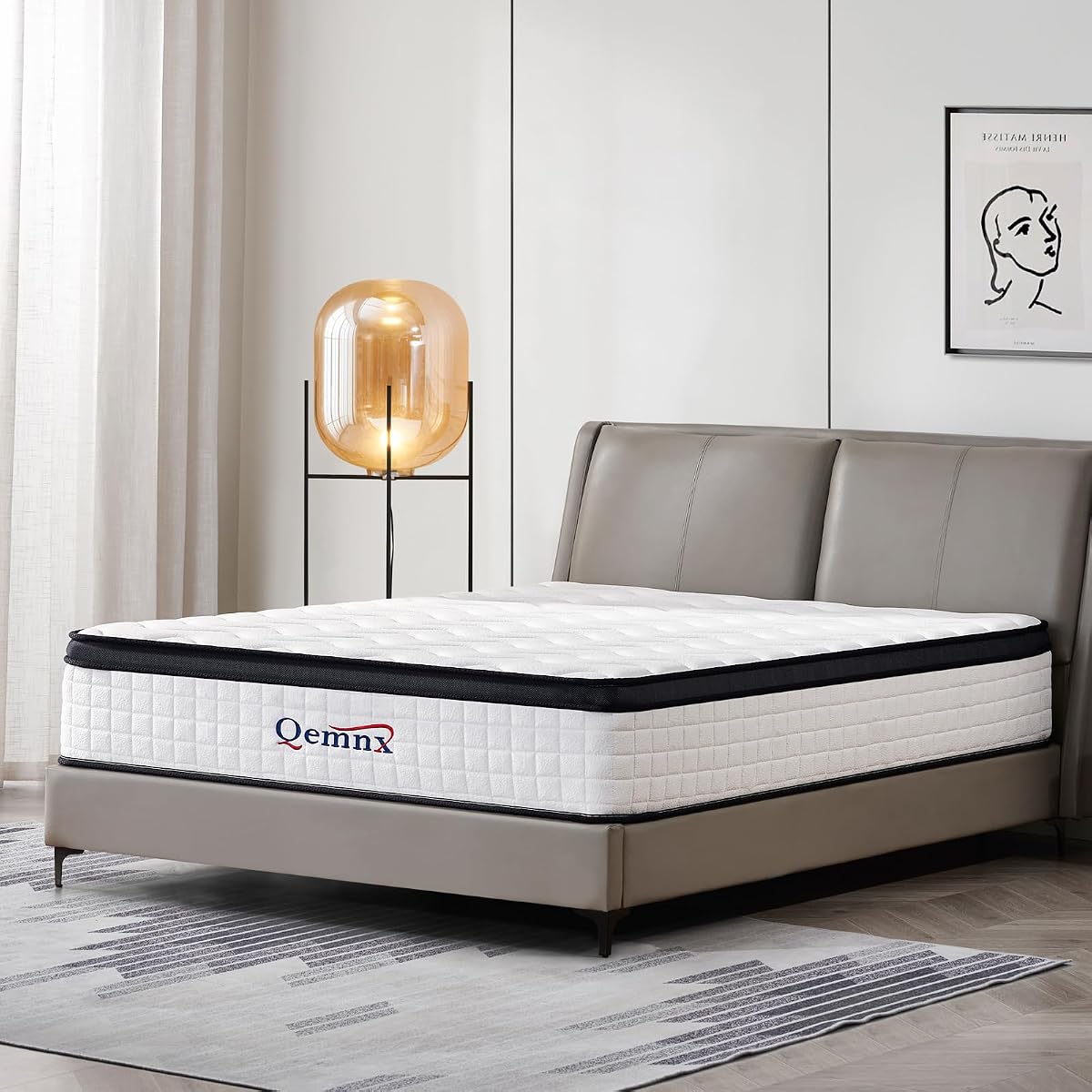 12 Inch Queen New Hybrid Mattress, Medium Firm, Reinforced Edge