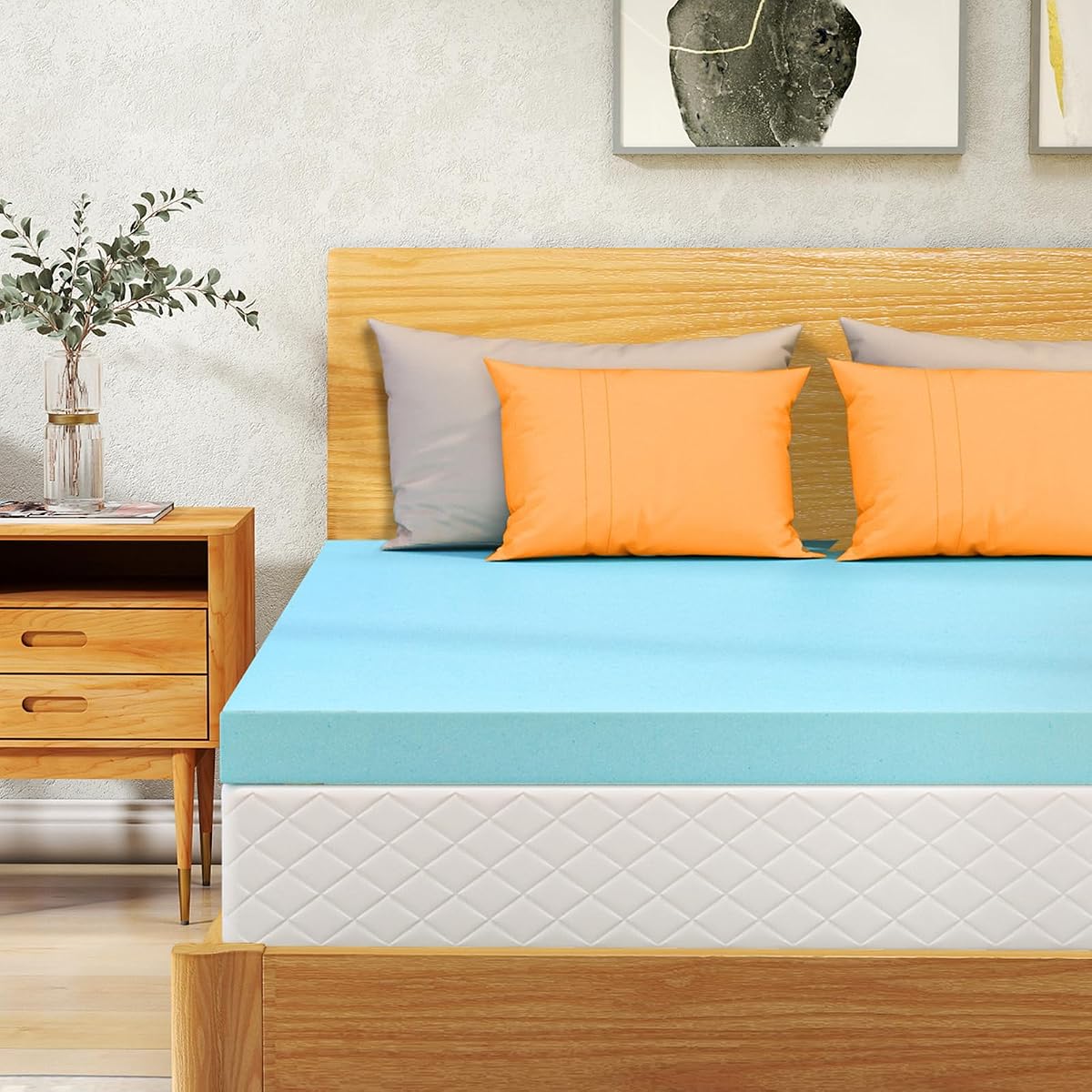 Twin XL Mattress Topper 3 Inch Cooling Gel Memory Foam