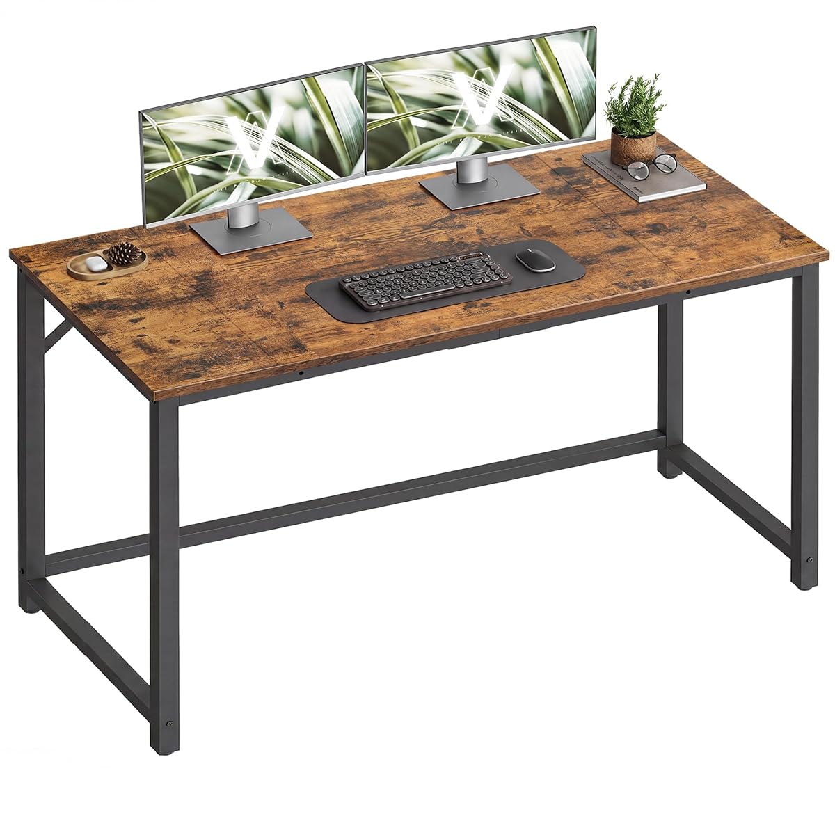 Computer Desk, Steel Frame Gaming Desk for Home Office, 47.2 Inch