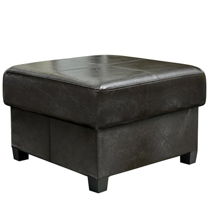 Square Storage Ottoman, Cube Ottoman with Legs, Leather Foot Stool | Footrest, PU Leather Ottoman with Storage, Upholstered Folding Bench for Living Room, Bedroom, 23.6 x 23.6 x15 Inches