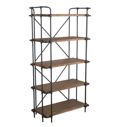 SOHO Indoor-Outdoor Antique Finish -Outdoor Iron 5-Shelf Bookcase