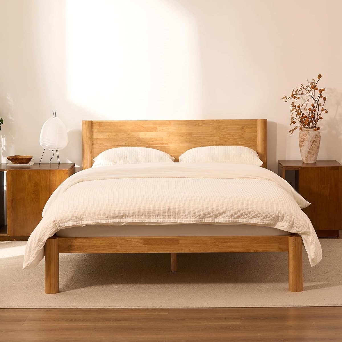 FLEXISPOT Hako G2 Japanese Joinery Bed Frame Queen, No-Tool Assembly