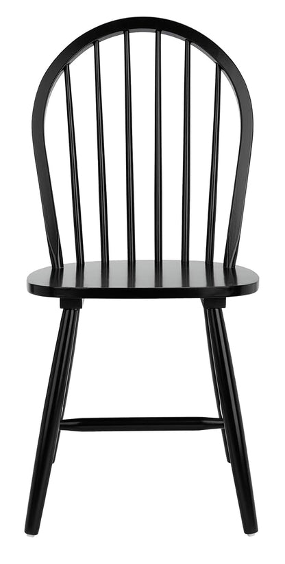 SAFAVIEH Furniture - Camden Spindle Dining Chair Set of 2 - Black - Solid Wood - Classic Windsor Design - Ideal for Dining Room, Kitchen, 17.83" Seat Height (DCH8501A-SET2)