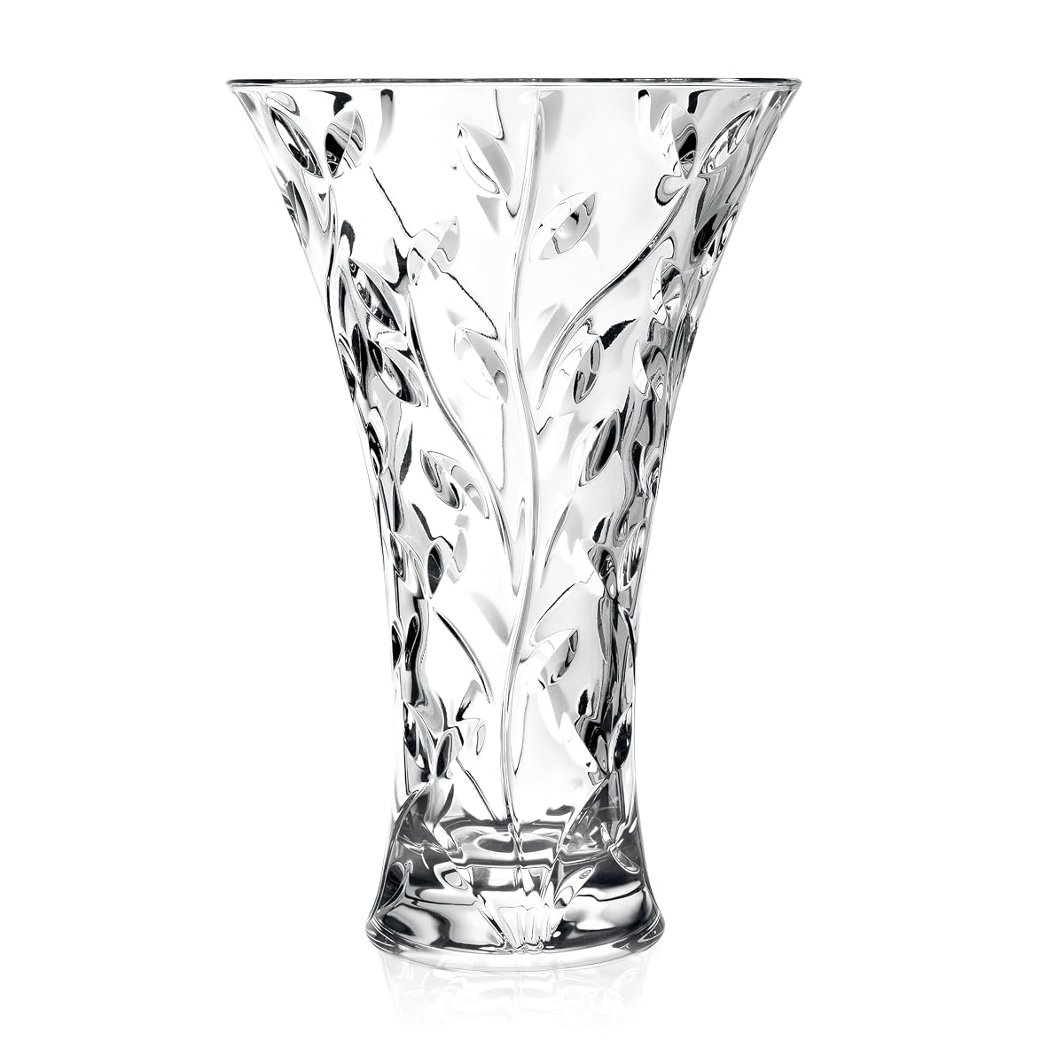 Crystal Laurus Vase 11"-Made In Italy