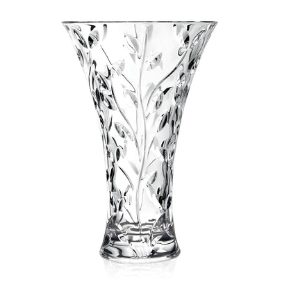Crystal Laurus Vase 11"-Made In Italy